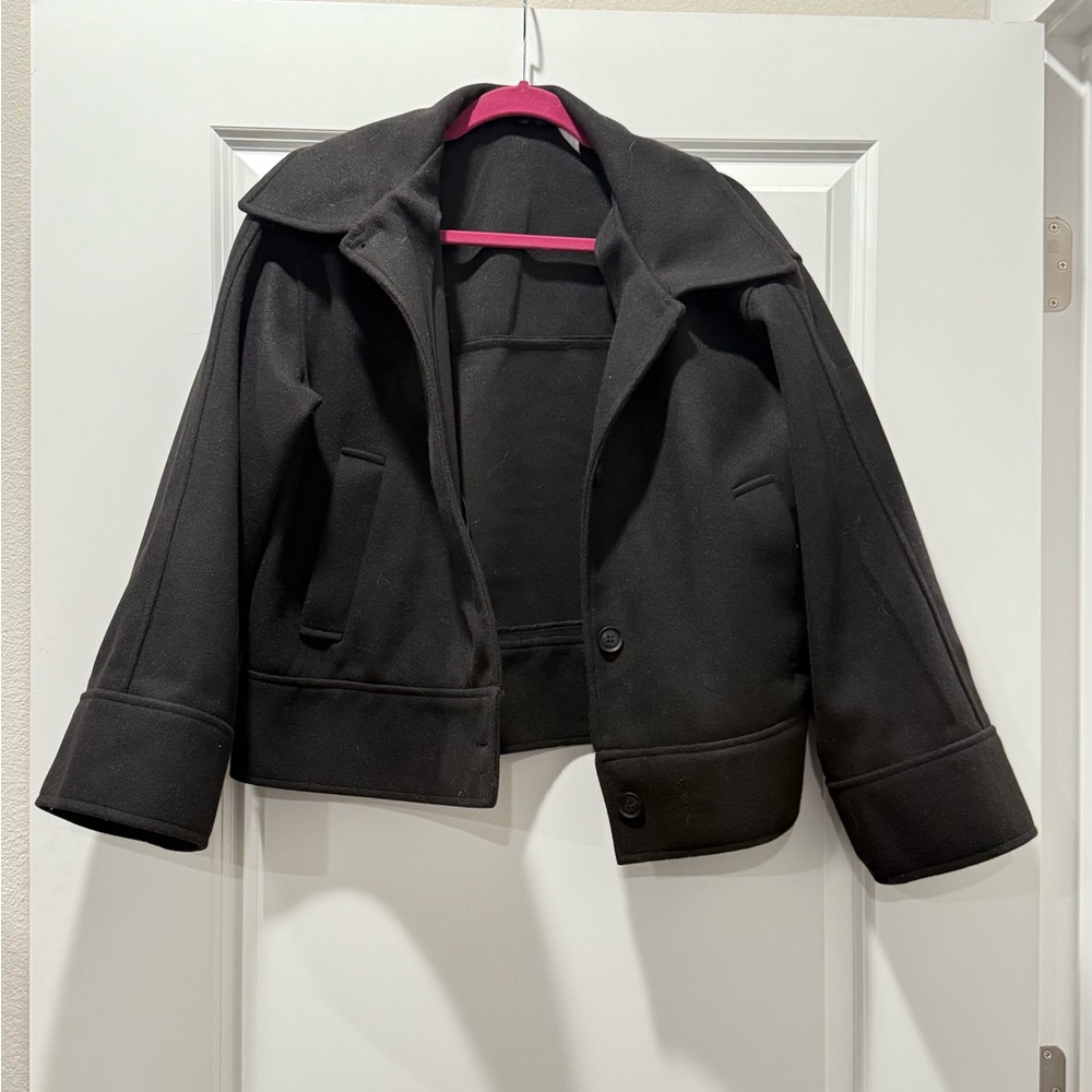 H&M Black Pea Coat for Women